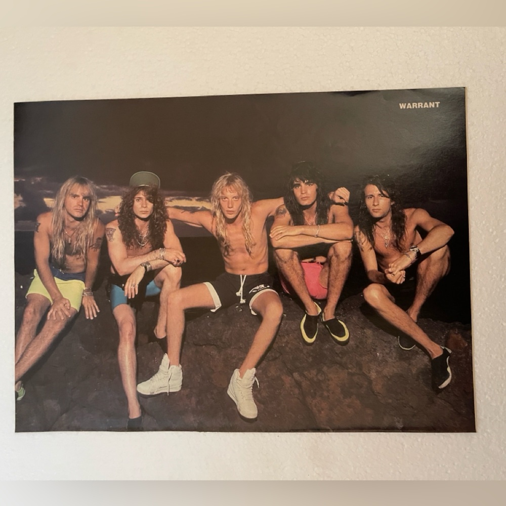Warrant Band Pinup - Beach Rock Photo